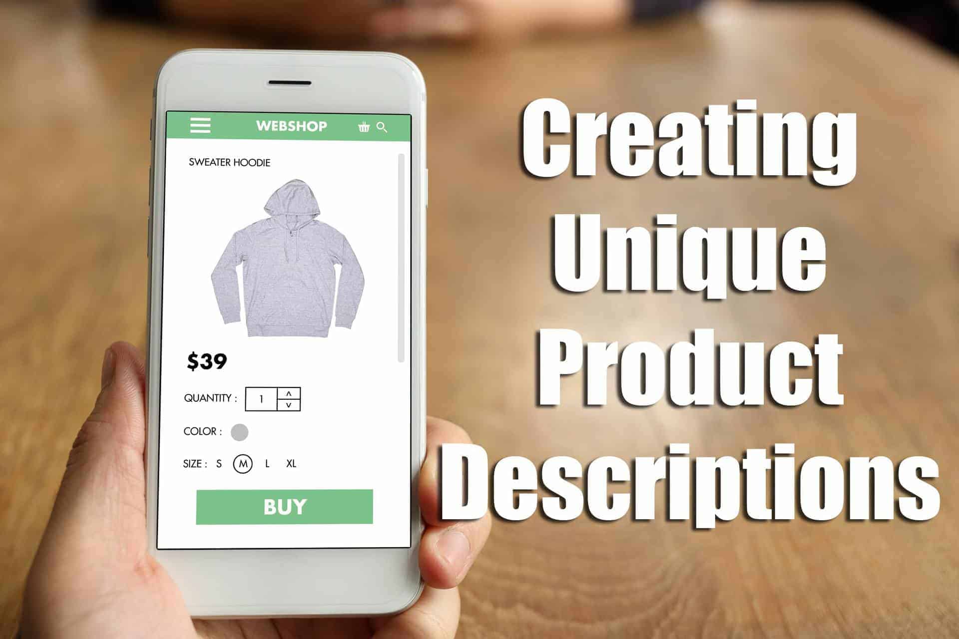 Create Unique Product Descriptions