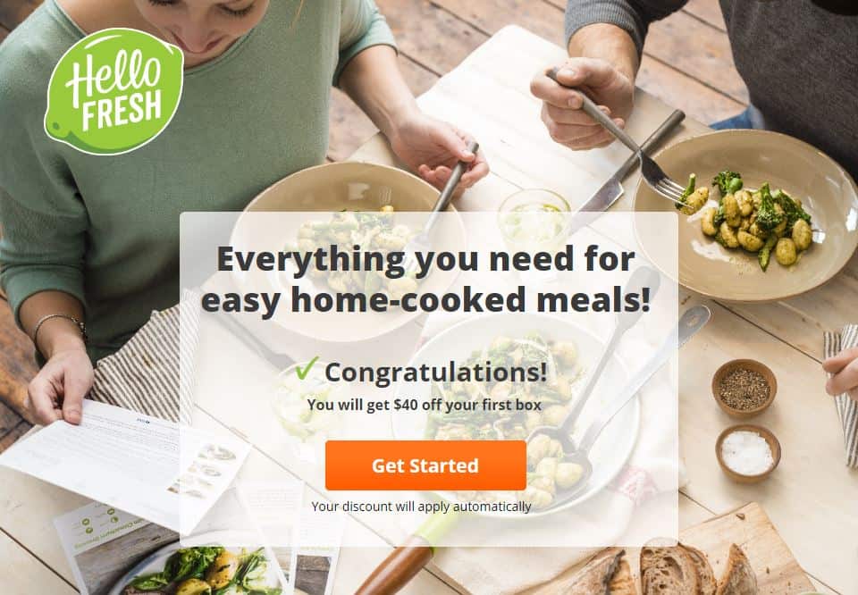 HelloFresh Homepage