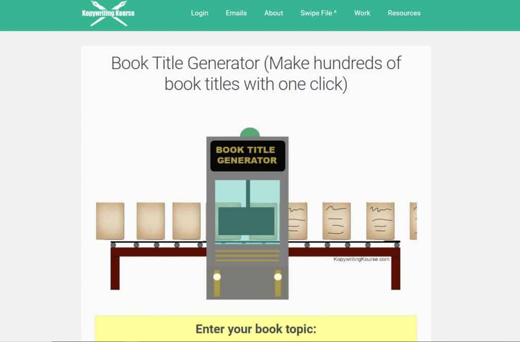 book title generator using keywords