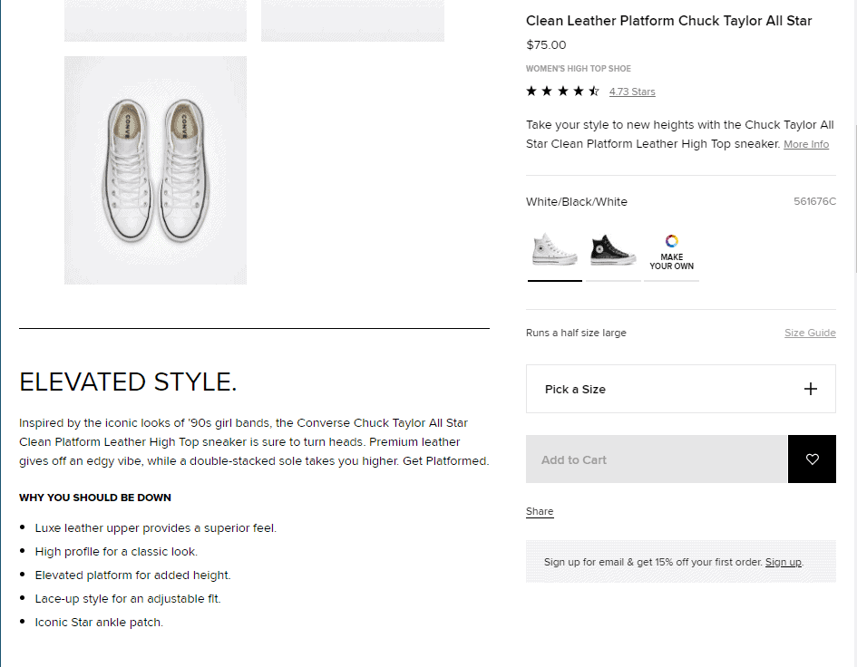 how to write a shoe product description