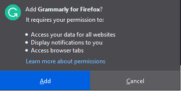 add grammarly to firefox